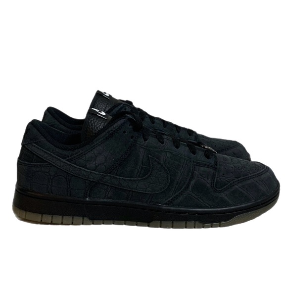 Nike By You Dunk Low Black Suede Size 10.5 No Box Top - Picture 2 of 6
